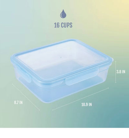 Ello Snap and Nest 2pk Plastic Meal Prep Gallon Food Storage Container Set - Damaged (See Pictures)