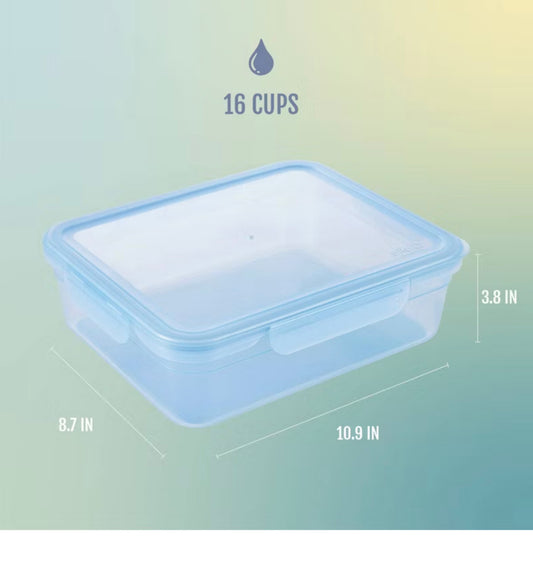 Ello Snap and Nest 2pk Plastic Meal Prep Gallon Food Storage Container Set - Damaged (See Pictures)