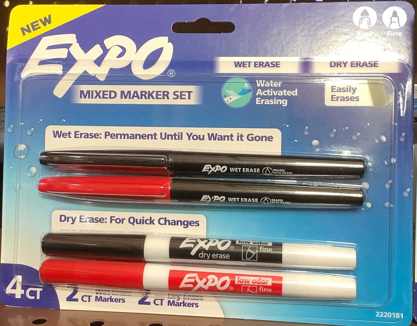 Expo 4ct Asst Dry Erase Marker