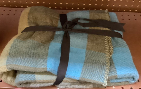 Plaid Throw Blanket Blue/Green