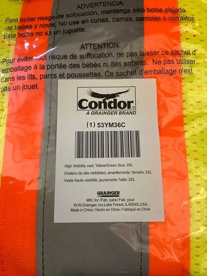CONDOR High Visibility & Safety Vests-2XL