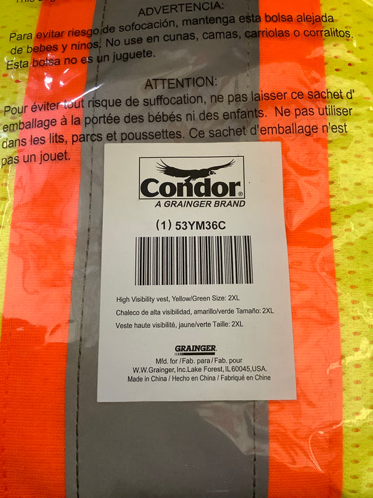 CONDOR High Visibility & Safety Vests-2XL