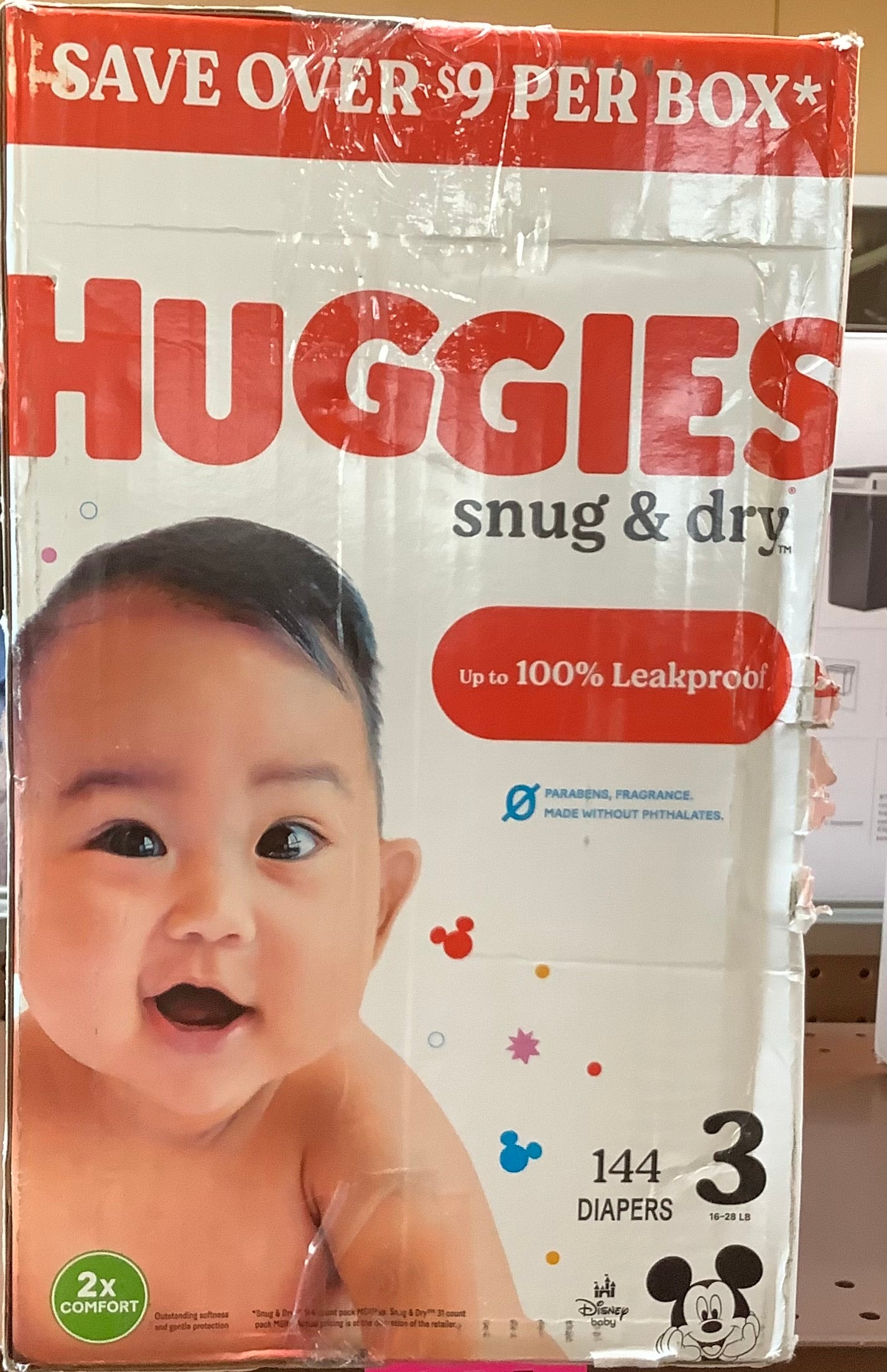 Huggies Snug & Dry Baby Disposable Diapers Huge Pack - Size 3 - 144ct