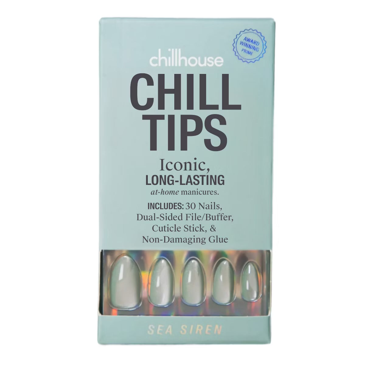 Chillhouse Chill Tips Press-On Fake Nails - Sea Siren - 24ct