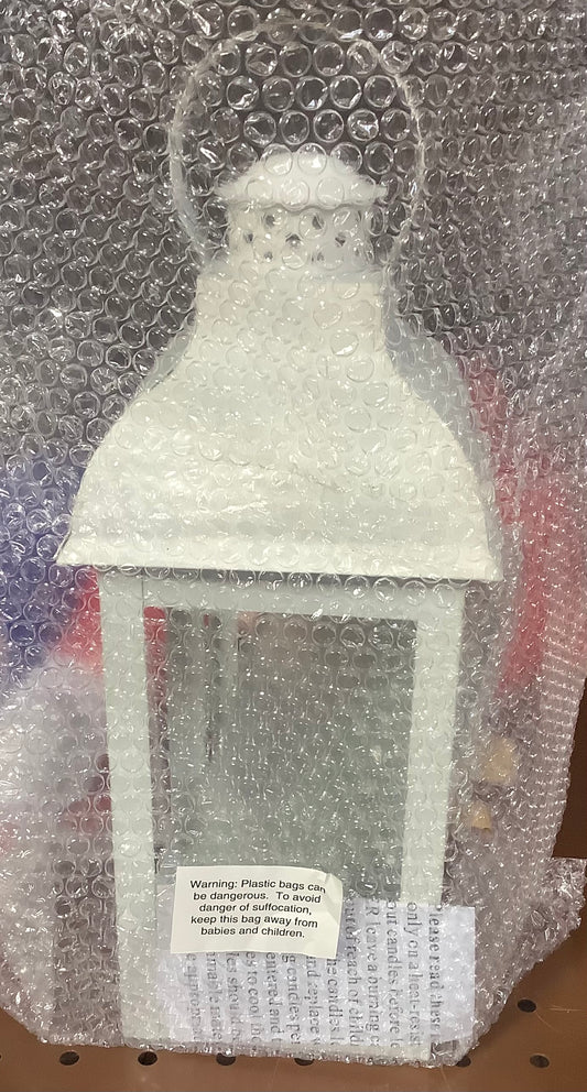 White Gable Lantern Glass-Glass included
