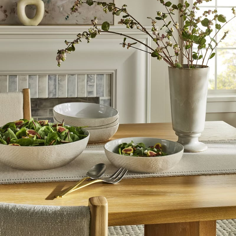Stoneware Noodle Bowl - Cream - Threshold™ designed with Studio McGee: Scratch-Resistant, Microwave & Dishwasher Safe - FOR PICKUP ONLY