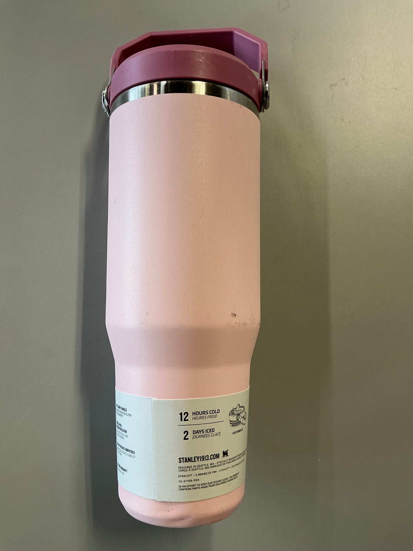 Stanley 30oz Stainless Steel IceFlow 2.0 Flip Straw Tumbler - MINOR COSMETIC DAMAGE DUE TO SHIPPING (see pictures)