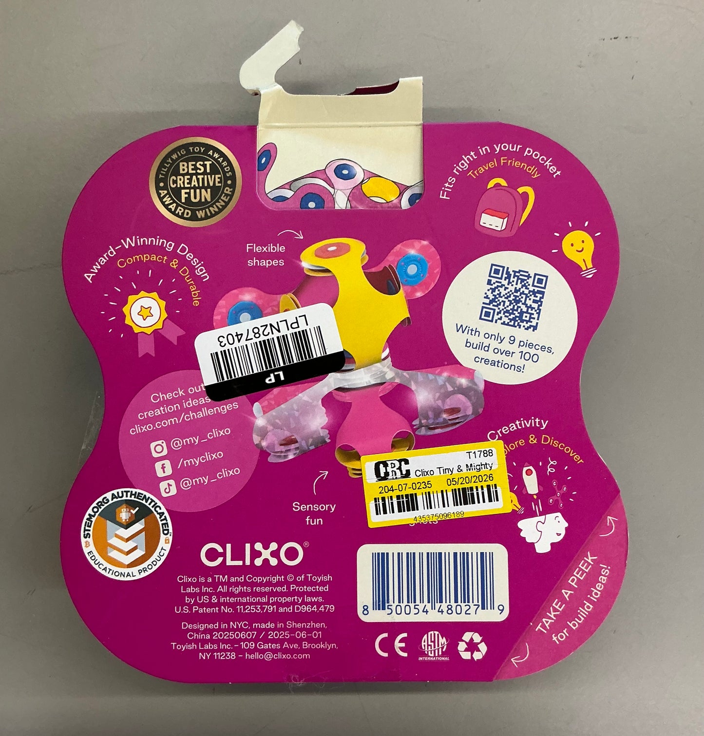Clixo Tiny & Mighty Magnetic Building Set - Sparkle