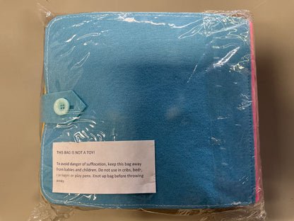 Montessori Quiet Cloth Book - Busy Book for Kids with 16 Pages Full of Interactive Activities
