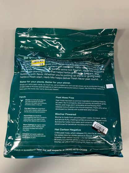 Rosy Soil Mix - Organic Peat Free Soil with Biochar for Strong Growth & Flavor, Well Draining Potting Mix, 4 qt - FOR PICK UP ONLY
