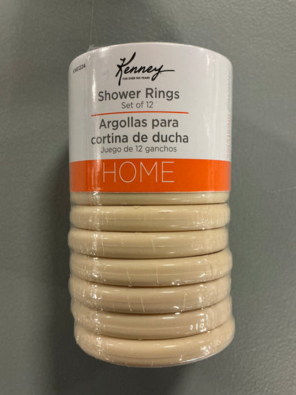 Kenney Shower Curtain Hooks - Cream