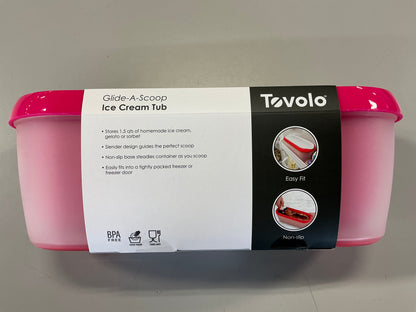Glide-A-Scoop Ice Cream Tub - 1.5 QT - Pink