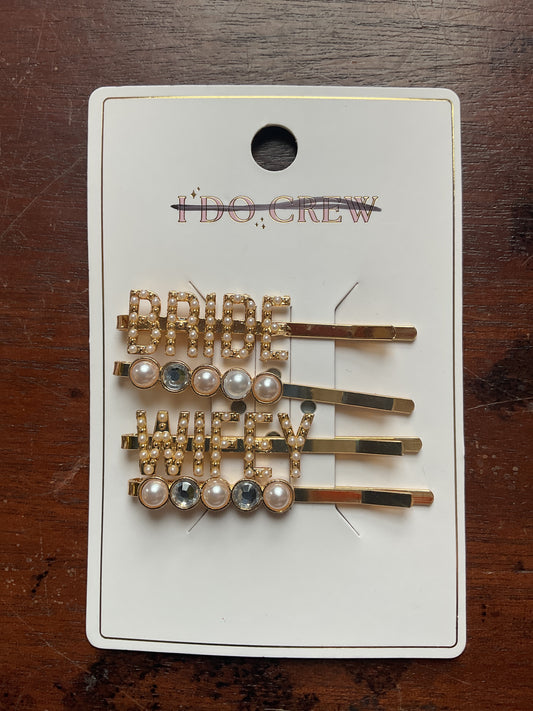 Wedding Hair Pins - (Bride, Wifey)