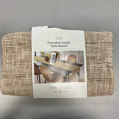 14x108" Textured Ramine Hemp Table Runner Natural - Threshold™