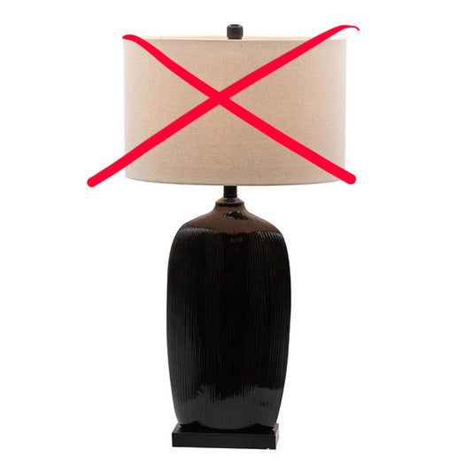 A&B Home Bottle Table Lamp in Black - No Shade - Out of Box - FOR PICKUP ONLY