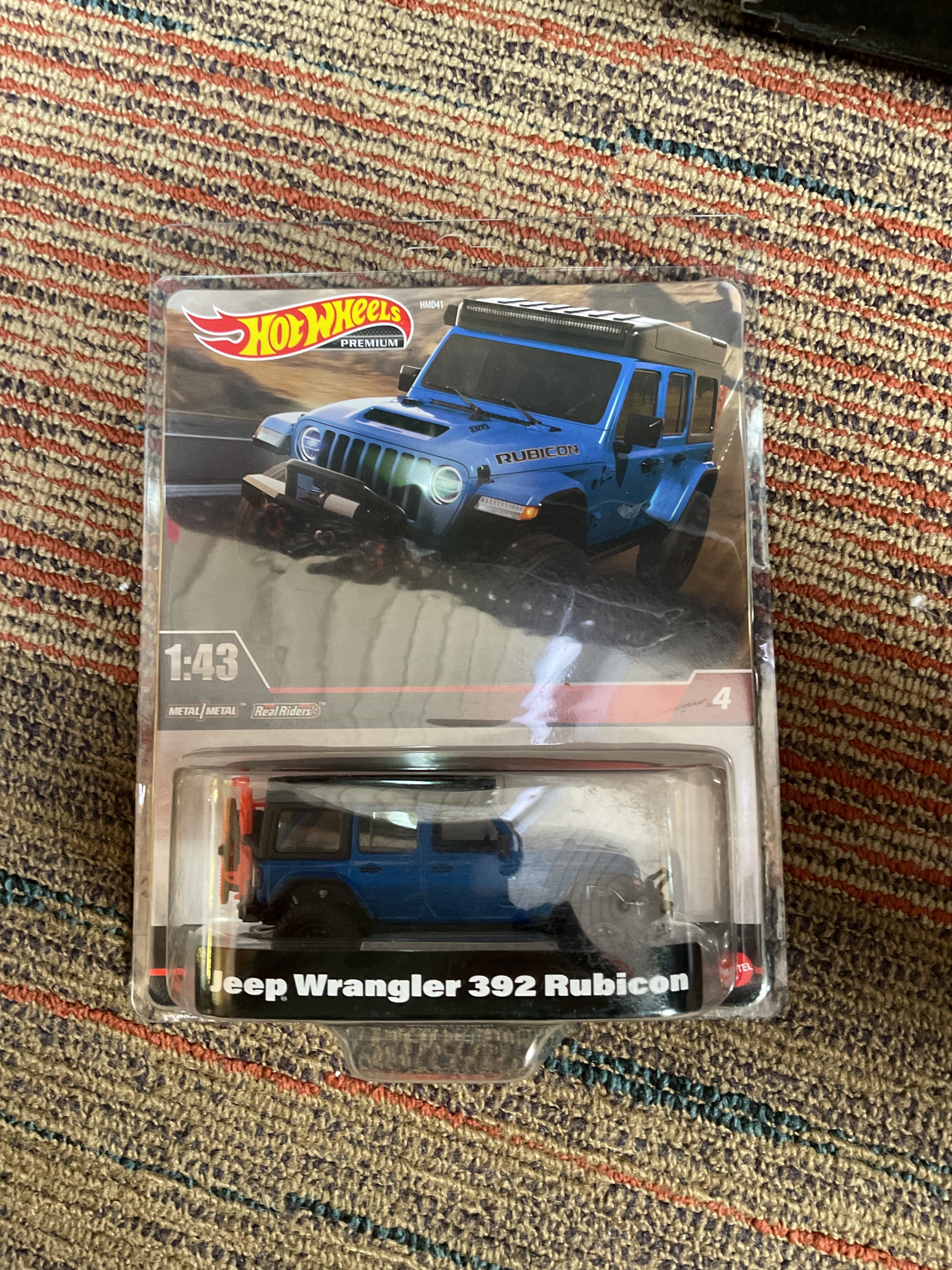 Hot Wheels Real Riders Wrangler 392 Rubicon Blue HMD46 Échelle 1:43 Hot Wheels Real Riders Wrangler 392 Rubicon Blue HMD46 Échelle 1:43