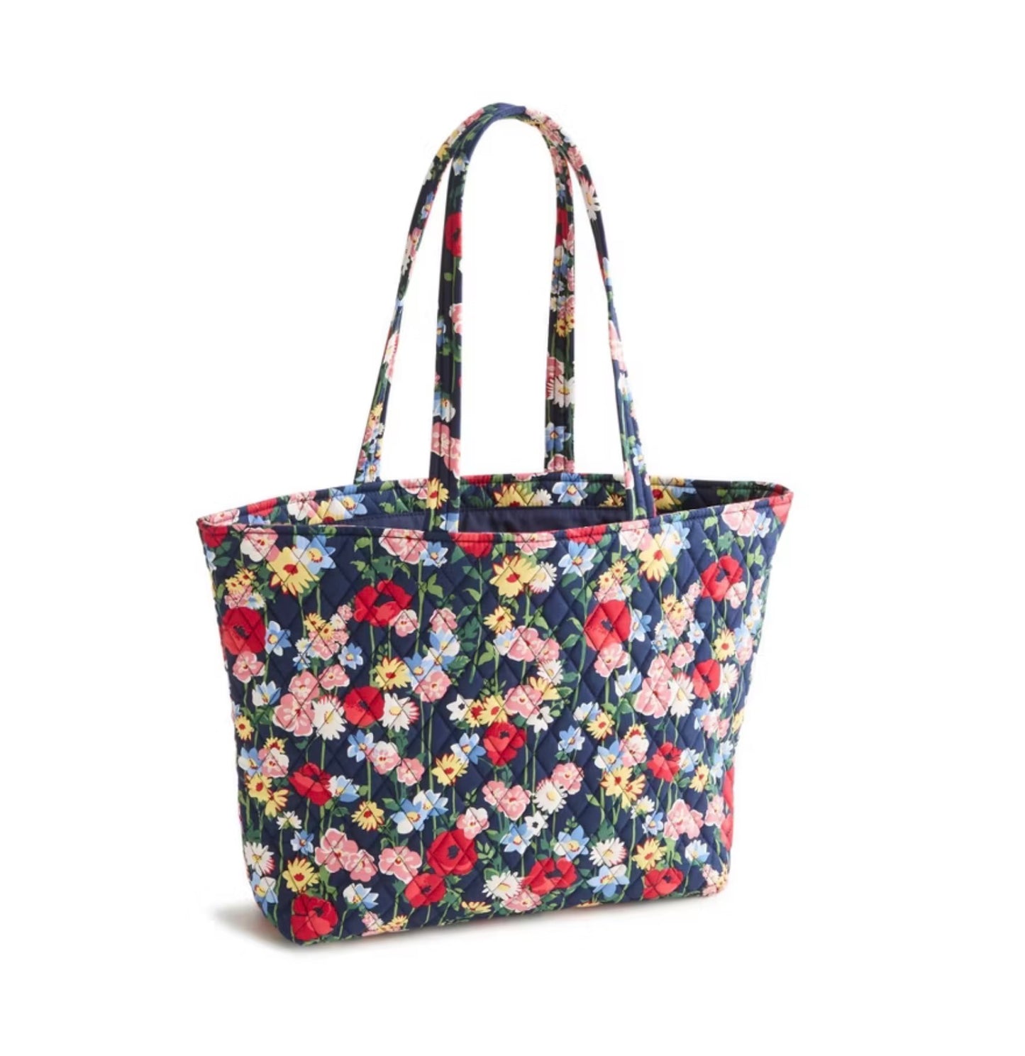 Vera Bradley - East West Tote Bag - Navy Blue/Poppy Meadow