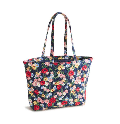 Vera Bradley - East West Tote Bag - Navy Blue/Poppy Meadow