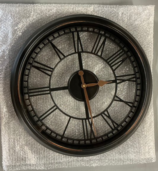 Westclox 20" Round Roman Numeral Wall Clock - Out of Box (see pictures) - Batteries not included