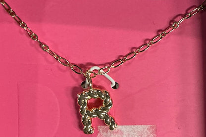 Gold Initial Necklace (AND) - Damaged Packaging (See Pictures)