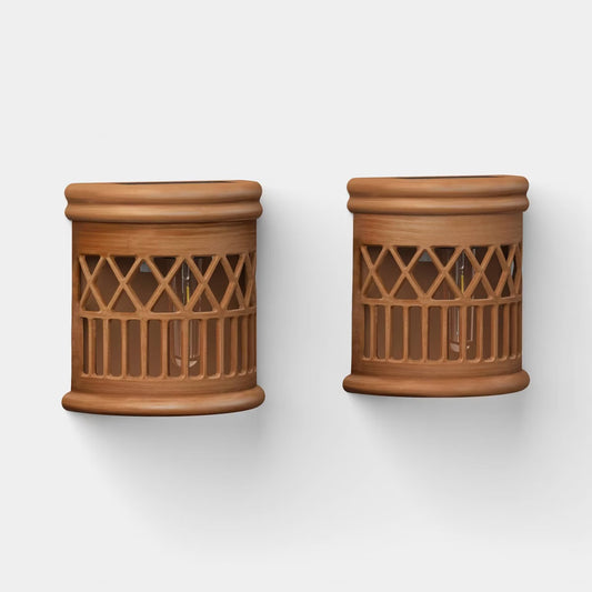 2pk 10L Filament Woven Deck Solar Outdoor Fence Accent Table Lamp - Threshold™
