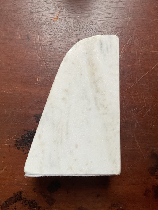 Marble Bookend - White