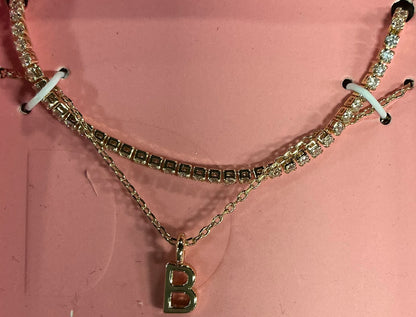 Gold Initial Necklace (AND) - Damaged Packaging (See Pictures)