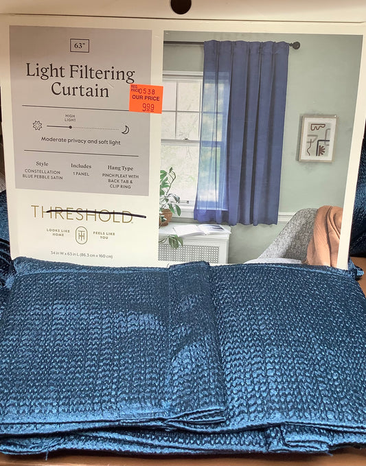 (Clearance) 63” LIGHT FILTERING CURTAIN 1-PANEL