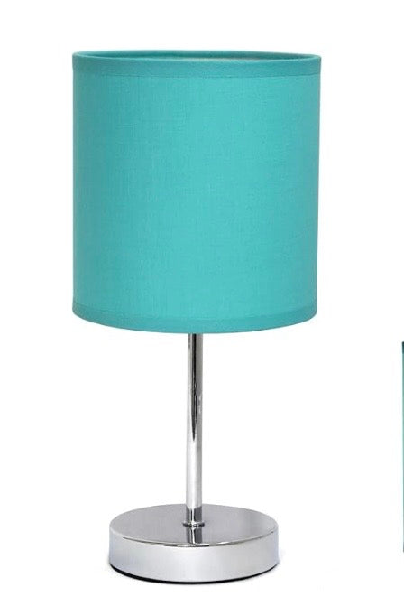 Chrome Mini Table Lamp - Blue - Out of Box