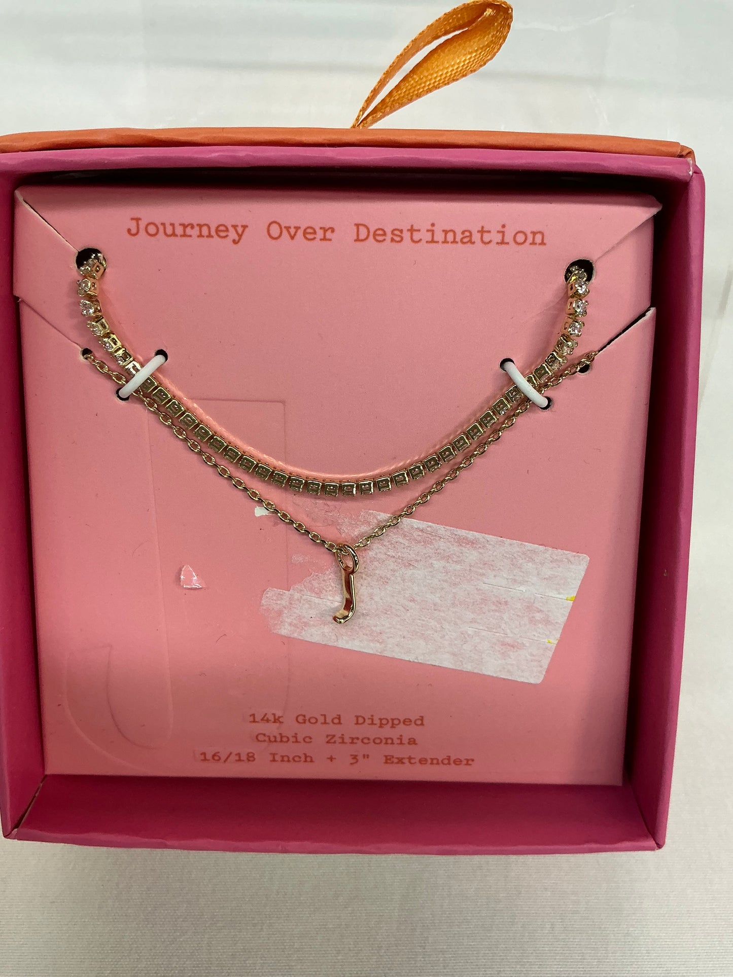 Gold Initial Necklace (AND) - Damaged Packaging (See Pictures)