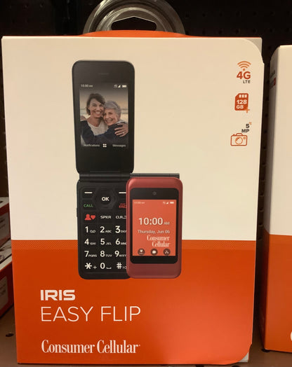 Consumer Cellular Iris Easy Flip (8GB) - Red