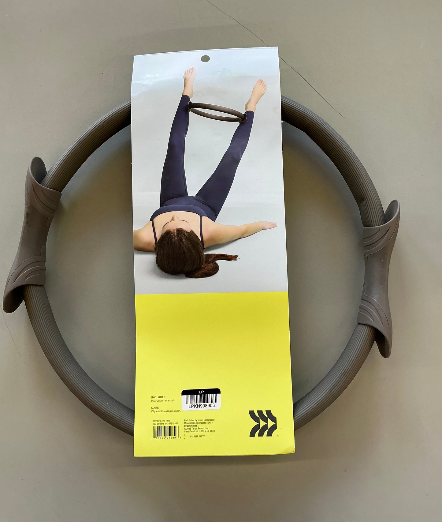 Pilates Ring Yoga Wheel - Grey - Damaged Packaging (see pictures)