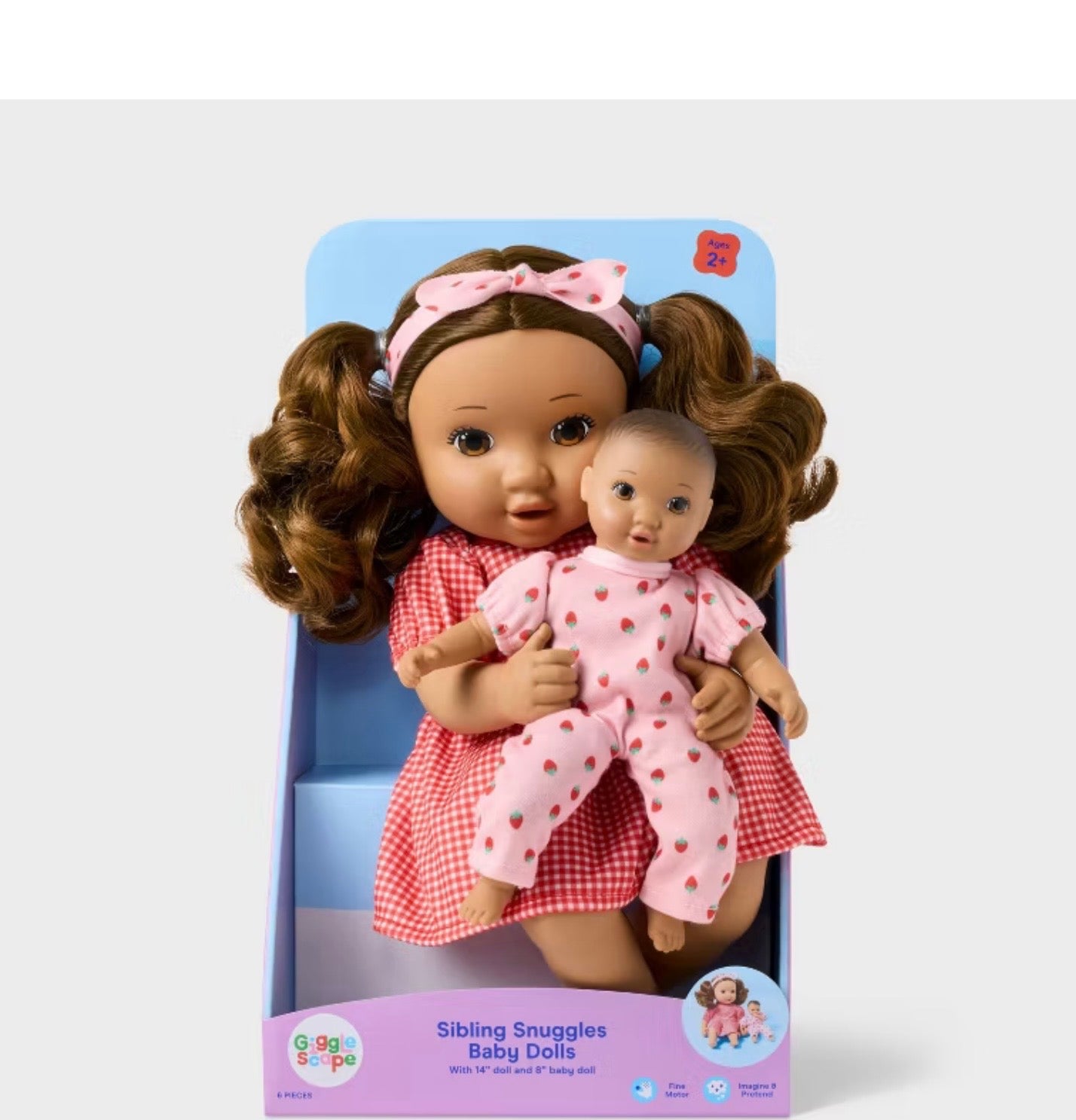 14" Toddler Doll + Mini Baby Doll - Gigglescape™ - Damaged Packaging