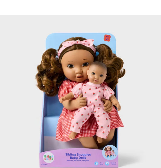 14" Toddler Doll + Mini Baby Doll - Gigglescape™ - Damaged Packaging