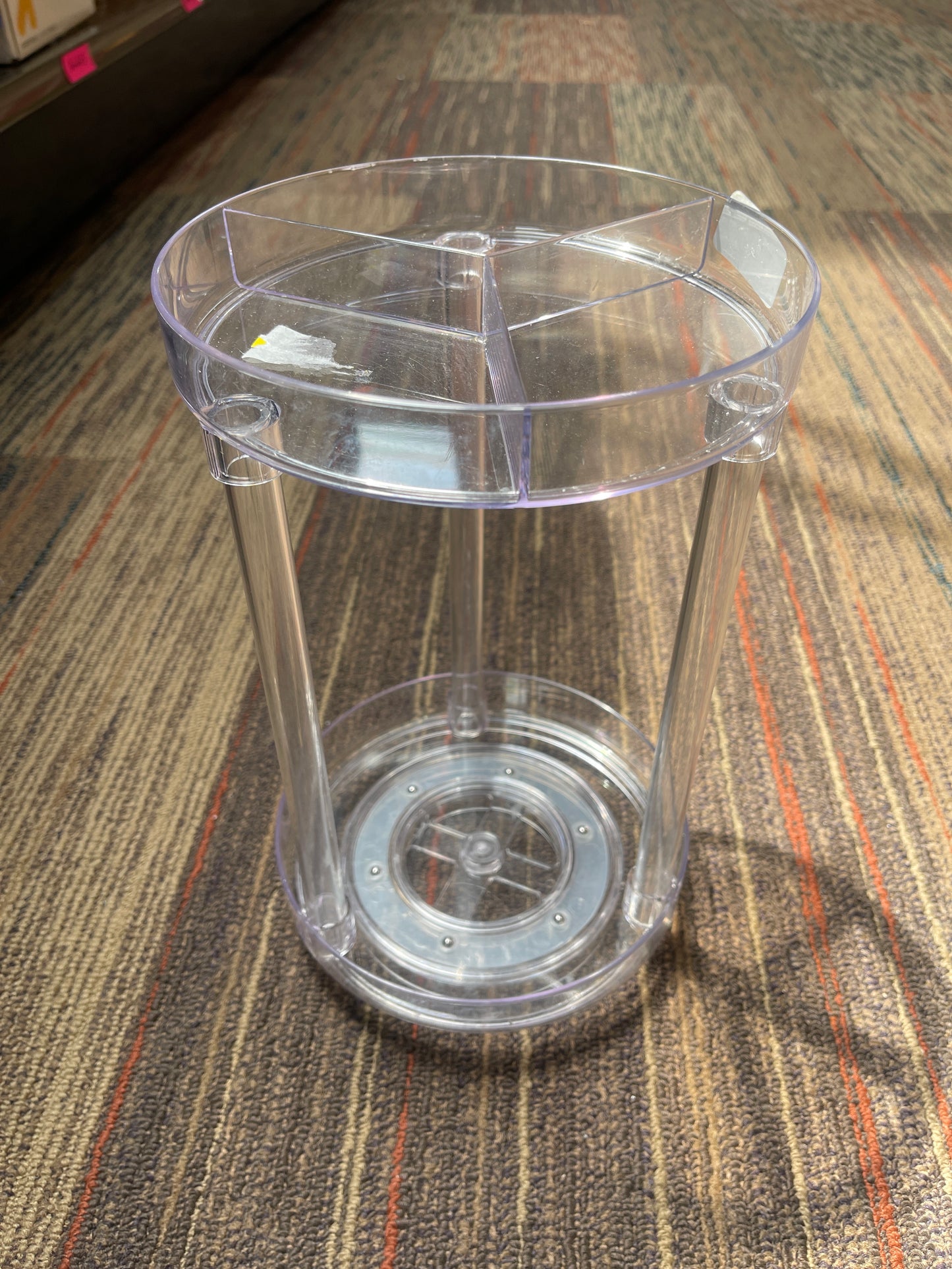 Acrylic clear rotating organizer