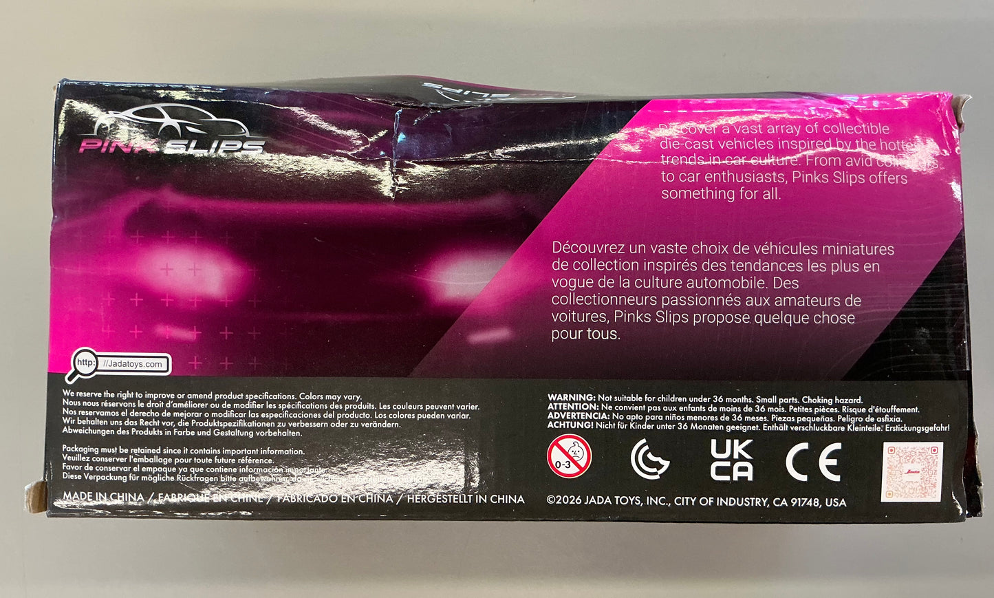 PINK SLIPS - PINK PORSCHE 911 GT-3 RS - DAMAGED BOX