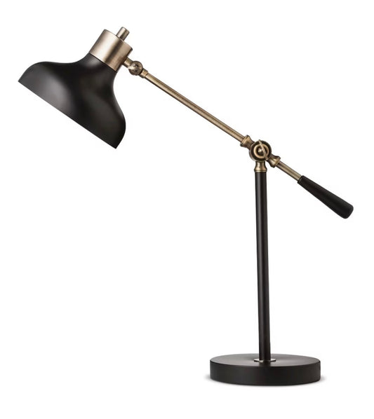 Crosby Schoolhouse Desk Lamp - Black - Threshold™: Adjustable Stand, ETL Listed, Metal Shade, No Assembly Required - OUT OF BOX - MINOR COSMETIC DAMAGE FROM SHIPPING (see pictures) - FOR PICKUP ONLY
