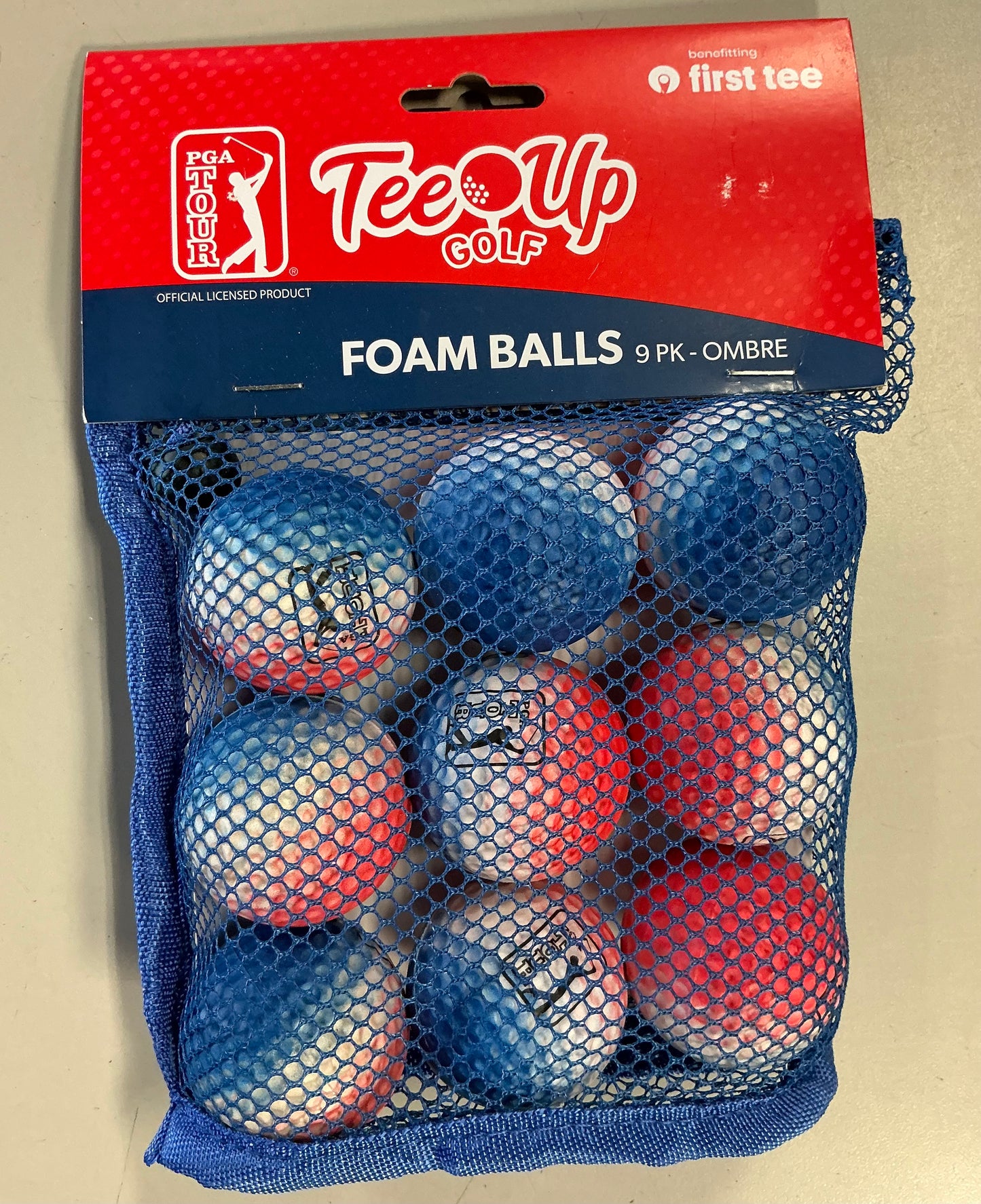 PGA Tour Tee Up Golf Practice Foam Balls - 9 pack - Ombré