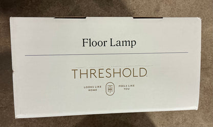 Smoked Glass Floor Lamp Black - FOR PICKUP ONLY