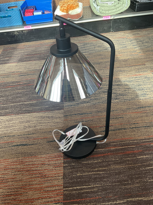 Smoked Glass Table Lamp - Black