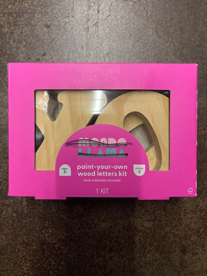 Paint Your Own Wood Letters Kit - XOXO - (with paint and brushes)