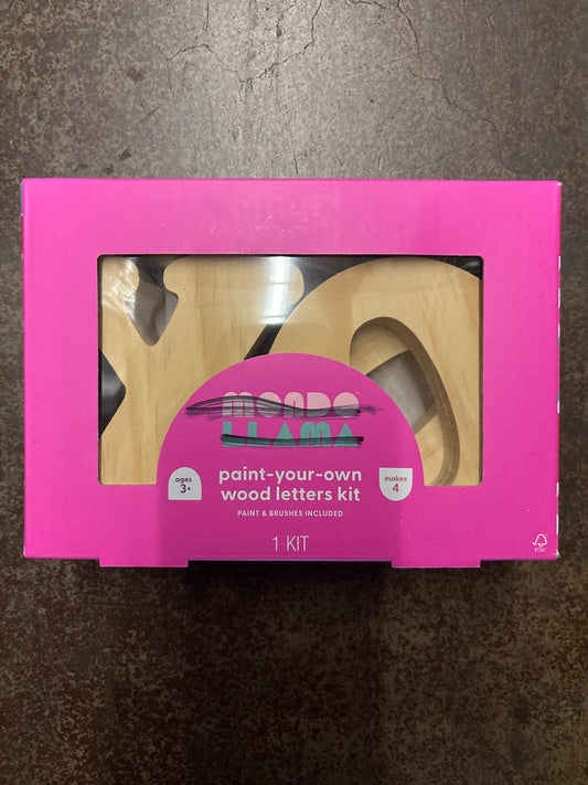 Paint Your Own Wood Letters Kit - XOXO - (with paint and brushes)