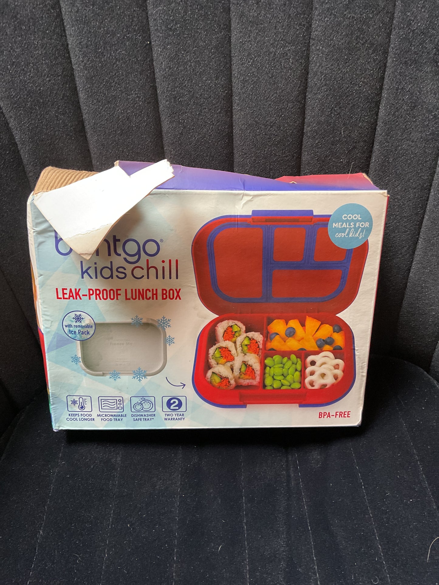 (Clearance) FINAL SALE Bentgo Kids' Chill Lunch Box, Bento-Style Solution, 4
Compartments & Removable Ice Pack - Red/Royal