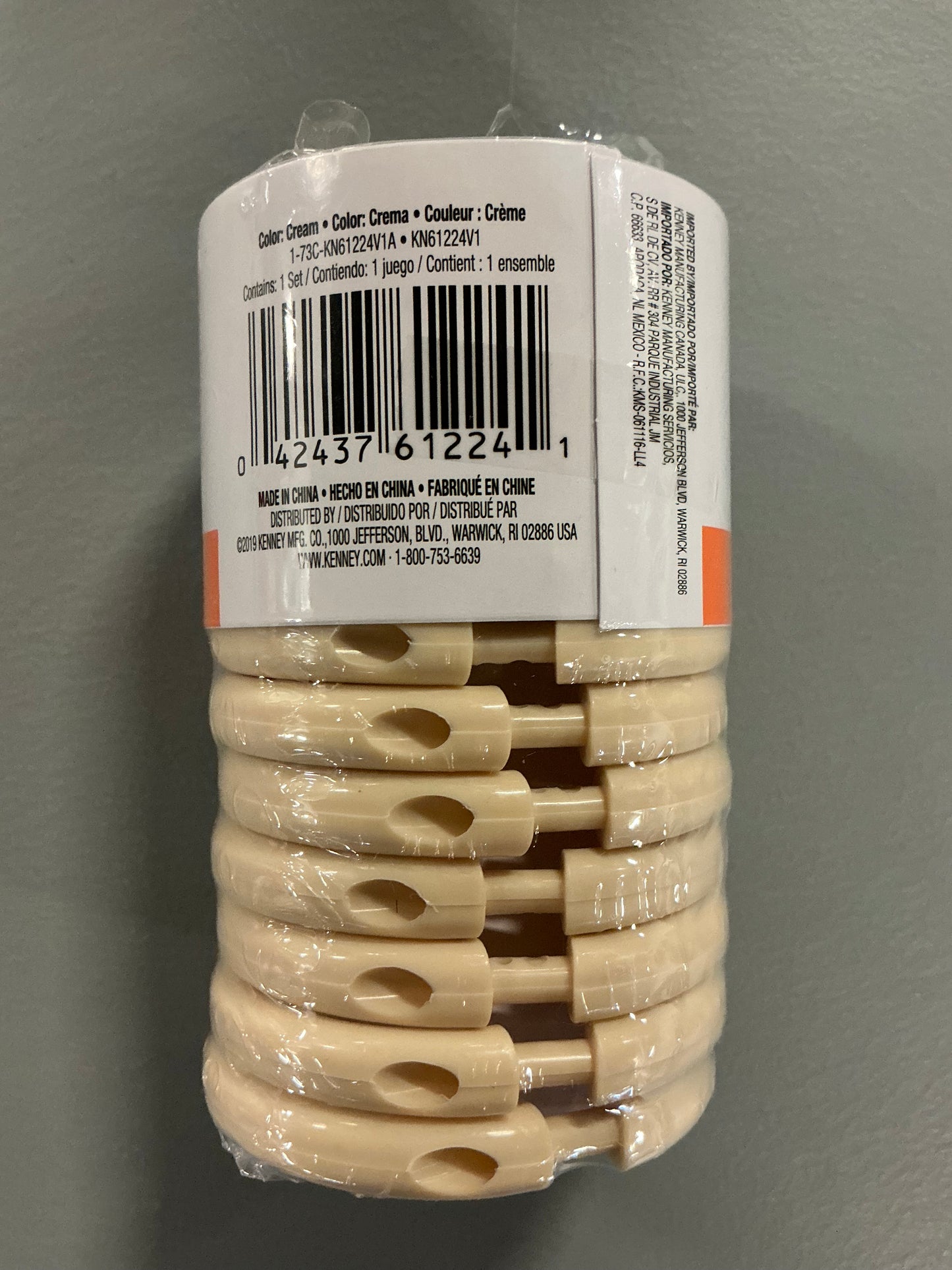 Kenney Shower Curtain Hooks - Cream
