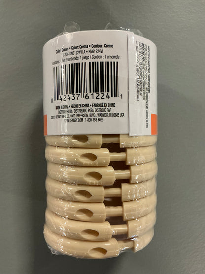 Kenney Shower Curtain Hooks - Cream