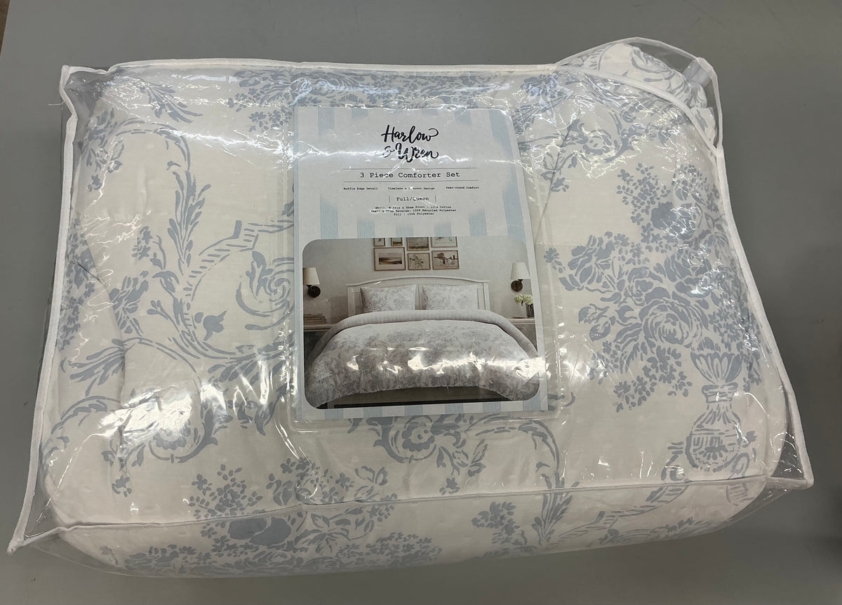 Harlow & Wren - Blue Floral - 2-piece Comforter Set - FOR PICKUP ONLY