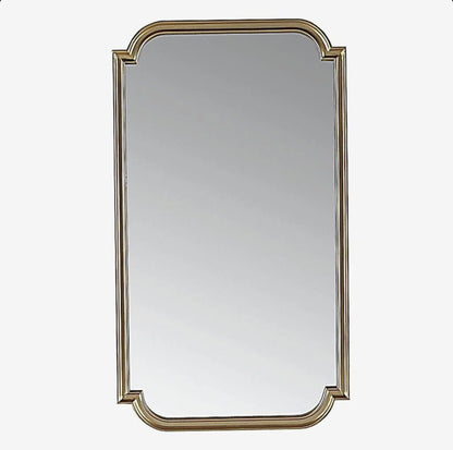 Golden wave wood wall mirror - Gold - Minor cosmetic damage