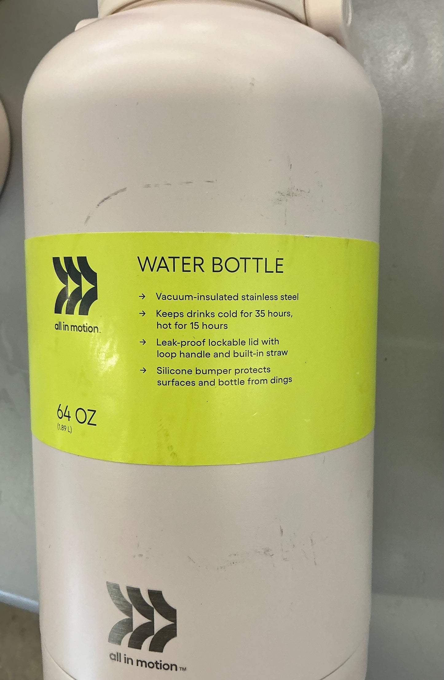 64 fl oz Stainless Steel Pop-Up Chug Sport Bottle White -  Minor Cosmetic Damage (see pictures)