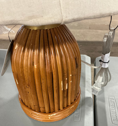THRIFTY 70 - Woven Table Lamp - Threshold™ designed with Studio McGee - Out of Box - Damage from Shipping (see pictures) - FINAL SALE- NO RETURNS - AS IS- FOR PICKUP ONLY