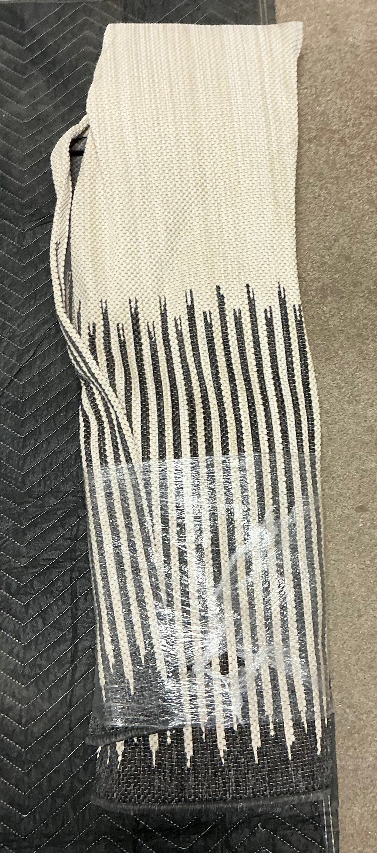 7'x10' Neutral Lines Outdoor Area Rug - Beige/Black - Some May Be Missing Packaging - May Have Minor Cosmetic Flaws (see pictures) - FOR PICKUP ONLY